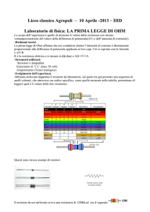 la prima legge di ohm - Liceo Statale A.Gatto