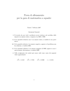 Testo - Dipartimento di Matematica e Informatica