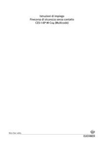 Istruzioni di impiego Finecorsa di sicurezza senza contatto CES-I