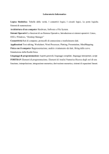 Laboratorio Informatico Logica Simbolica: Tabelle della verità, I