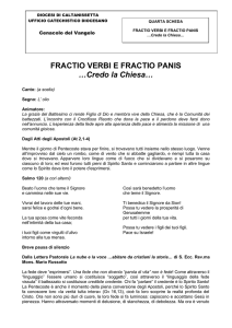 FRACTIO VERBI E FRACTIO PANIS …Credo la Chiesa…