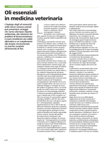 Oli essenziali in medicina veterinaria