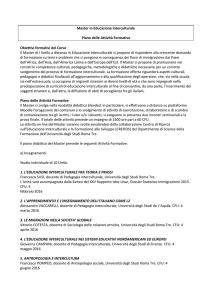 Master in Educazione interculturale Piano delle - Moodle
