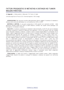 fattori prognostici di metastasi a distanza nei tumori maligni parotidei