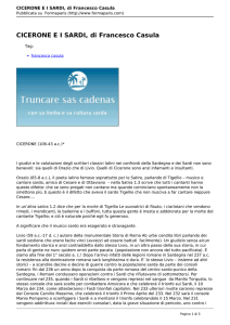 CICERONE EI SARDI, di Francesco Casula