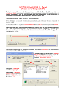 I VANTAGGI DI ASSOAVIS 5 – Parte 2 ( Creare nuova “Sorgente