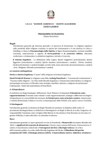 Filosofia - Carducci – Dante