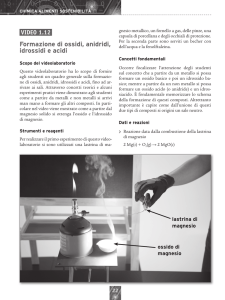 Formazione di ossidi, anidridi, idrossidi e acidi