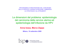 epidemiologia del carcinoma della cervice uterina ed