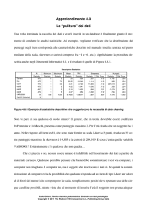 “pulitura” dei dati