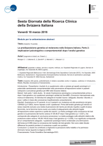 Mangas C. La predisposizione genetica al melanoma