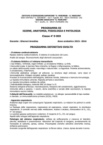 IGIENE, ANATOMIA, FISIOLOGIA e PATOLOGIA