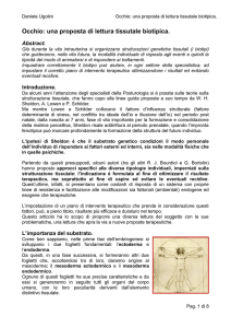 Occhio: una proposta di lettura tissutale biotipica.