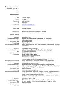 formato europeo per il curriculum vitae