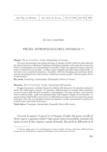 freaks. antropologia dell anomalia