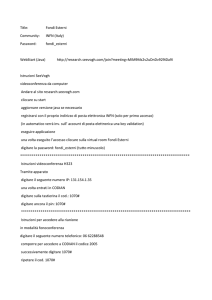 Title: Fondi Esterni Community: INFN (Italy) Password: fondi_esterni