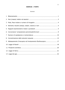 Esercizi Chimica 1 parte