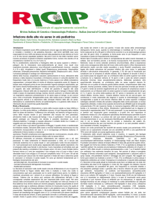 Infezione delle alte vie aeree in età pediatrica