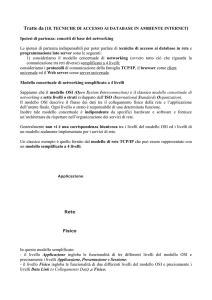 18. TECNICHE DI ACCESSO AI DATABASE IN AMBIENTE INTERNET