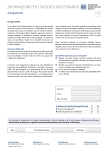 INFORMAZIONI PER I PAZIENTI/QUESTIONARIO