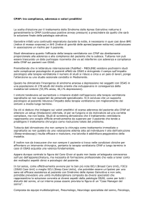 CPAP: tra compliance, aderenza e valori predittivi La scelta d