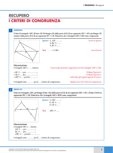 Congruenza dei triangoli: esercizi di geometria