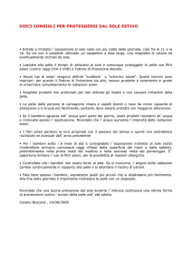 dieci consigli per proteggersi dal sole estivo