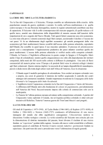 Cap 22 - La crisi del 600 e la cultura barocca