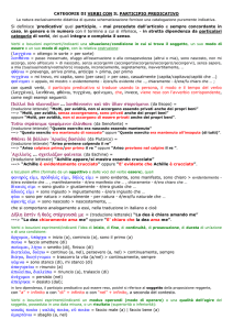 categorie di verbi con il participio predicativo