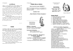 NOVENA “FAI DA TE” : perché no??