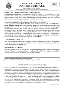 notiziario parrocchiale - Parrocchia San Pio X alla Balduina Roma