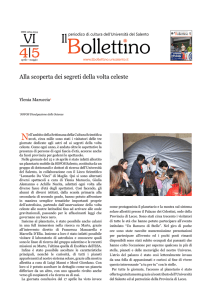 Alla scoperta dei segreti della volta celeste - Il Bollettino