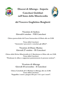 Imperia Catechesi Giubilari nell`Anno della Misericordia del