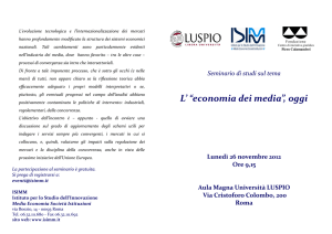 L` “economia dei media”, oggi