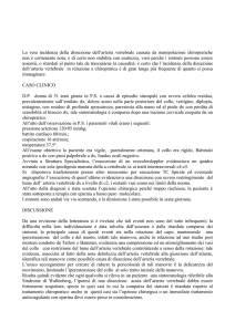 caso di dissezione dell`arteria vertebrale da manipolazone