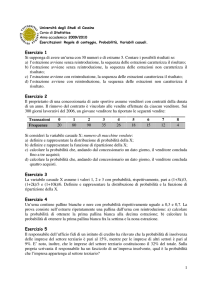 1 Esercizio 1 Si supponga di avere un`urna con 30 numeri e di