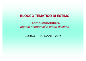 Aspetti economici e criteri di stima