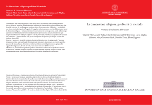 La dimensione religiosa: problemi di metodo