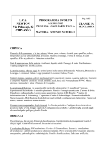 L.C.S. NEWTON Via Paleologi, 22 CHIVASSO PROGRAMMA