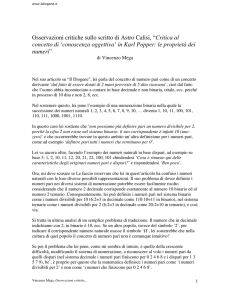 Osservazioni critiche su Astro Calisi, `Critica al concetto