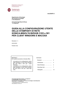GUIDA ALLA CONFIGURAZIONE UTENTE DELLE STAMPANTI DI