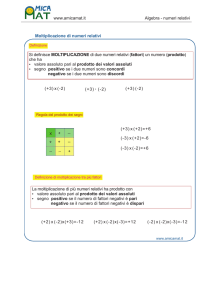 Moltiplicazione di numeri rel