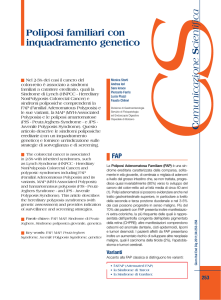 Poliposi familiari con inquadramento genetico