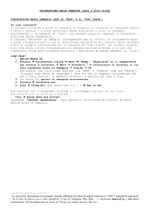 Istruzioni passo-passo per calibrazione immagini, riduzione