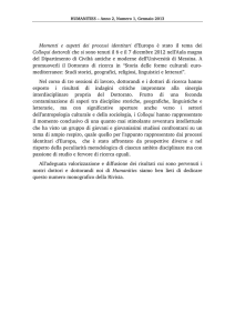 Momenti e aspetti dei processi identitari d`Europa è stato il