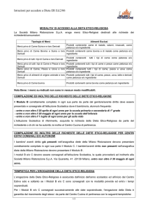 Istruzioni dieta etico