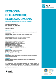 ecologia dell`ambiente, ecologia umana