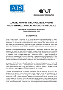 clicca qui - Sociologia del Territorio