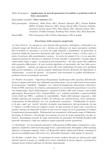 Applicazione di metodi geometrici ed analitici a problemi scelti di