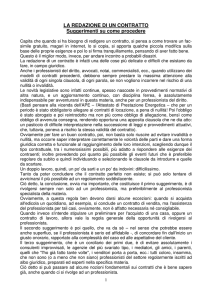 La redazione di un contratto. Suggerimenti su